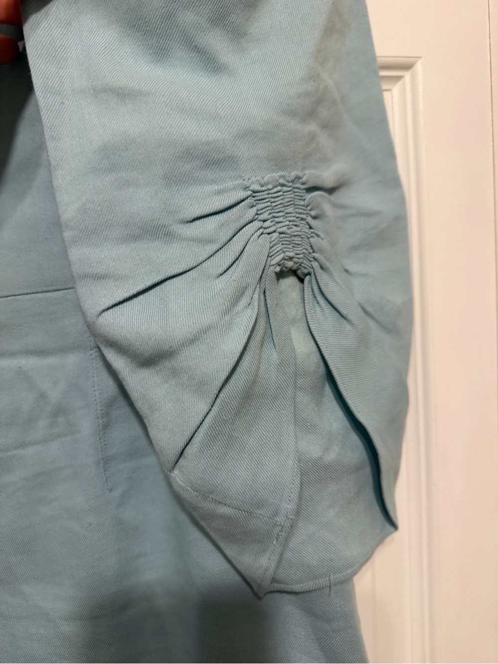 Tibi Marta Smocked Blue Linen Dress - Picture 10 of 15